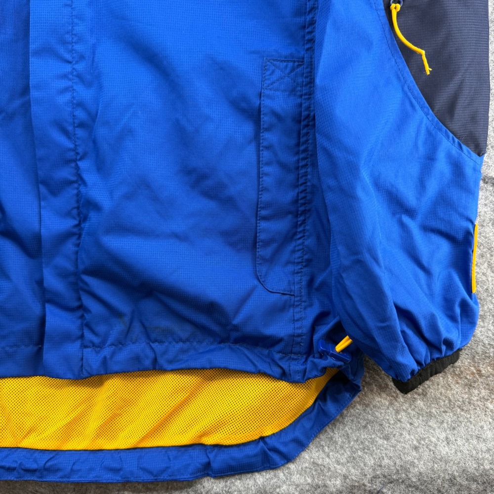 Starter Windbreaker Jacket Mens Small Blue Colorblock Full Zip Mesh Lined - Picture 5 of 16